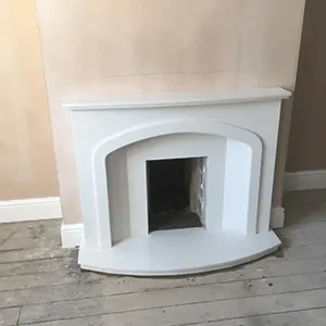 white fire place